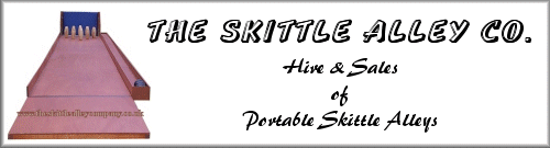 The Skittle Alley Company - hire and sales of portable skittle alleys throughout the UK, Europe and beyond.
